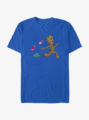 Marvel Guardians Of The Galaxy Groot And Birds T-Shirt
