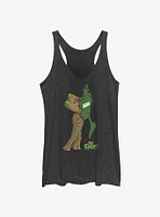 Marvel Guardians Of The Galaxy Baby Groot And Tree Girls Raw Edge Tank