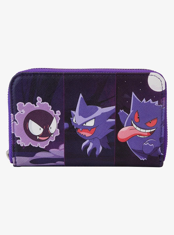 Loungefly Pokémon Gastly Evolutions Zipper Wallet