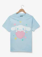 Sanrio Emo-Kyun Cinnamoroll Glitter Heart Women's T-Shirt - BoxLunch Exclusive