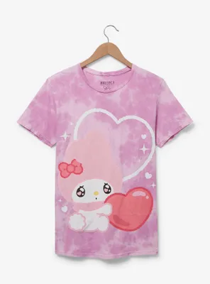 Sanrio Emo-Kyun My Melody Glitter Heart Women's T-Shirt - BoxLunch Exclusive