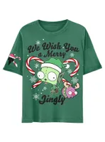 Invader Zim GIR Christmas Boyfriend Fit Girls T-Shirt