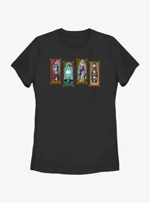 Disney The Haunted Mansion Characters Stretching Portraits Womens T-Shirt