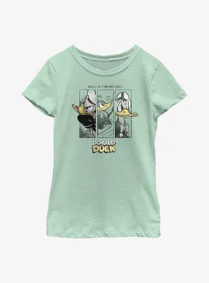 Disney 100 Donald Duck Big Idea Youth Girls T-Shirt