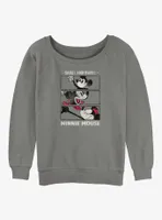 Disney 100 Minnie Mouse Sassy And Sweet Womens Slouchy Sweatshirt