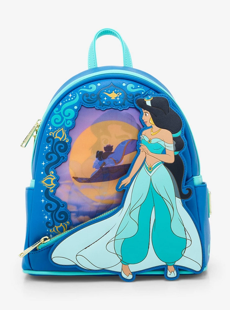 Loungefly Disney Aladdin Jasmine Lenticular Portrait Mini Backpack