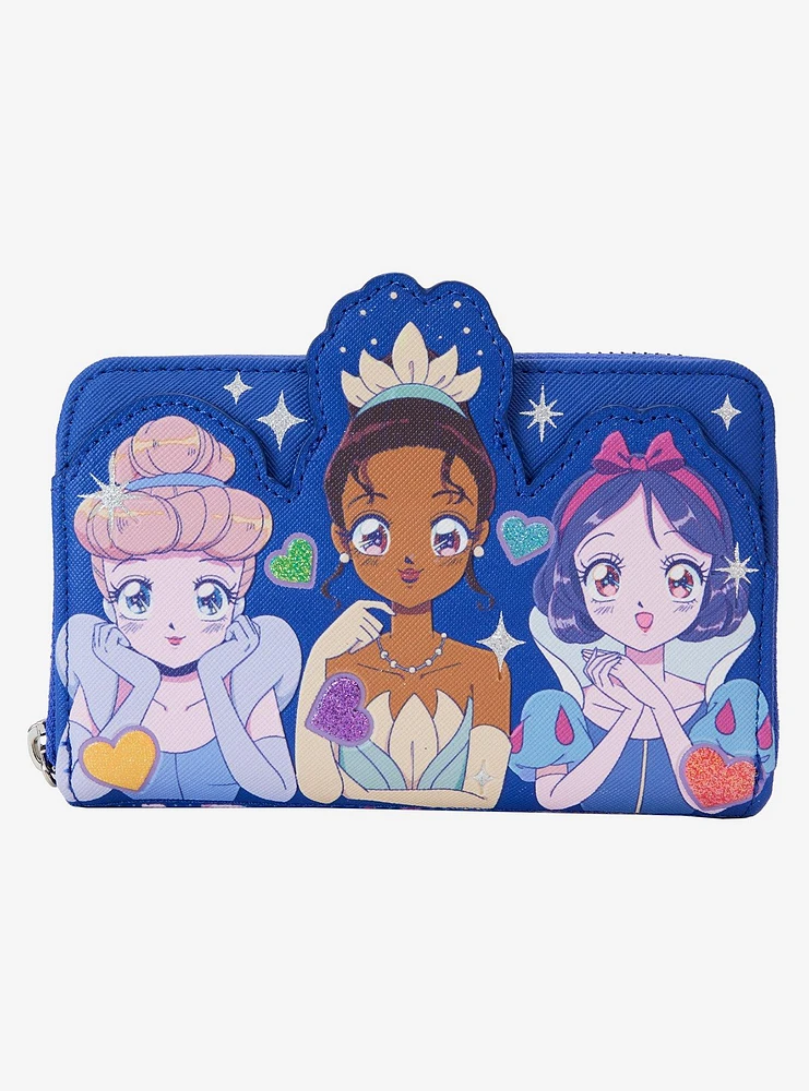 Loungefly Disney Princess Manga Style Zipper Wallet