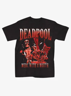 Marvel Deadpool Collage Girls Oversized T-Shirt
