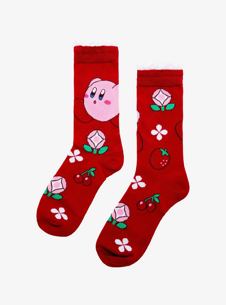 Kirby Fruit & Flowers Crew Socks