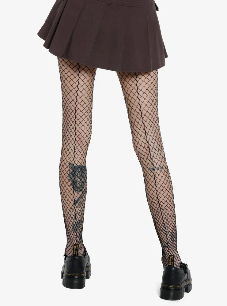 Rose Lace Fishnet Tights