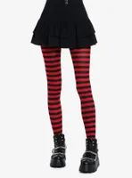 Black & Red Stripe Tights