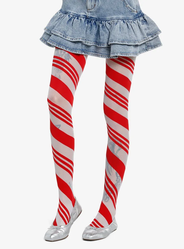 Hot Topic Leg Avenue Candy Cane Tights