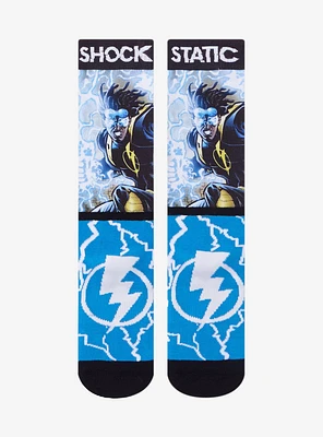 DC Comics Static Shock Glow-In-The-Dark Crew Socks