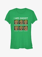 Marvel Guardians Of The Galaxy I Am Groot Faces Girls T-Shirt