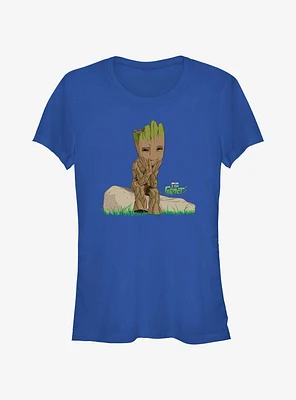Marvel Guardians Of The Galaxy Groot Thinking Girls T-Shirt