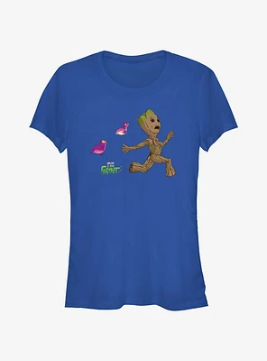 Marvel Guardians Of The Galaxy Groot And Birds Girls T-Shirt