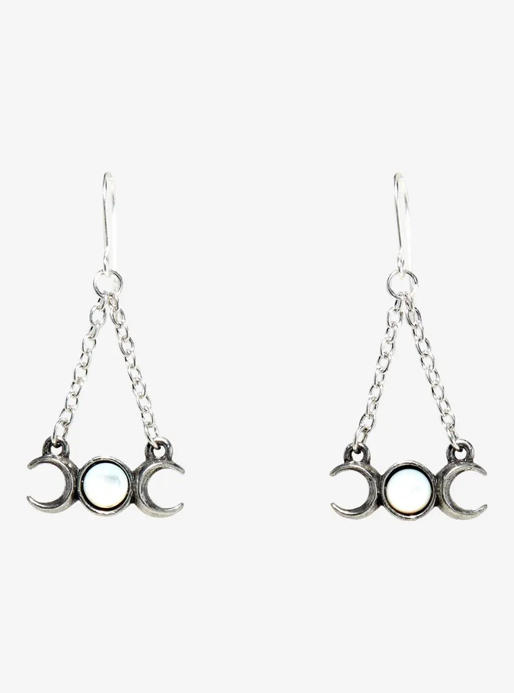 Alchemy Of England Triple Moon Drop Earrings