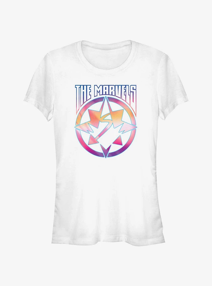 Marvel The Marvels Pastel Crest Girls T-Shirt