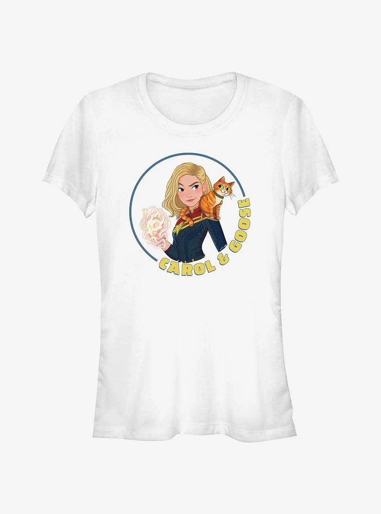 Marvel The Marvels Carol And Goose Girls T-Shirt