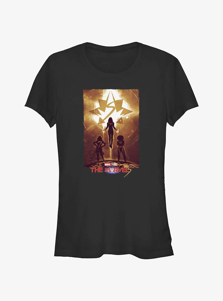 Marvel The Marvels Rising Heroes Poster Girls T-Shirt