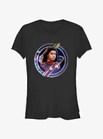 Marvel The Marvels Ms. Galaxy Badge Girls T-Shirt