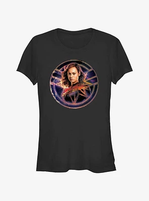 Marvel The Marvels Captain Galaxy Badge Girls T-Shirt