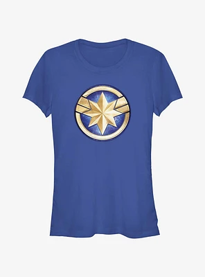 Marvel The Marvels Captain Logo Girls T-Shirt