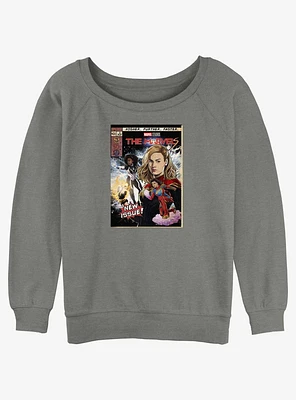 Marvel The Marvels Comic Book Cover Girls Slouchy Sweatshirt Hot Topic Web Exclusive