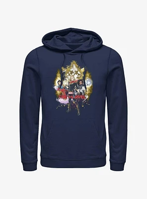 Marvel The Marvels Splatter Power Hoodie Hot Topic Web Exclusive