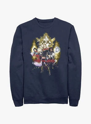 Marvel The Marvels Splatter Power Sweatshirt Hot Topic Web Exclusive