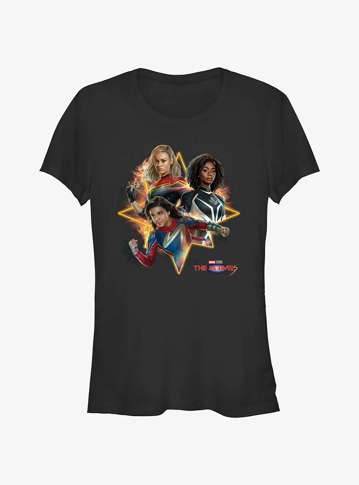 Marvel The Marvels Trio Logo Girls T-Shirt