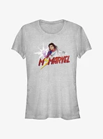 Marvel The Marvels Ms. Color Sketch Girls T-Shirt