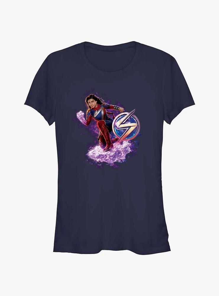 Marvel The Marvels Ms. Hero Pose Girls T-Shirt