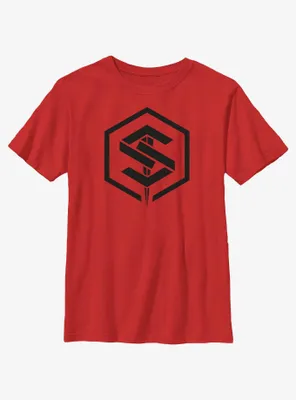 Marvel The Marvels Geometric Saber Logo Youth T-Shirt