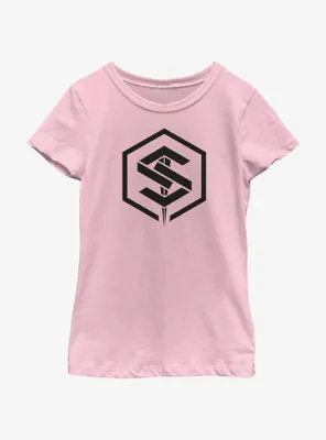 Marvel The Marvels Geometric Saber Logo Youth Girls T-Shirt