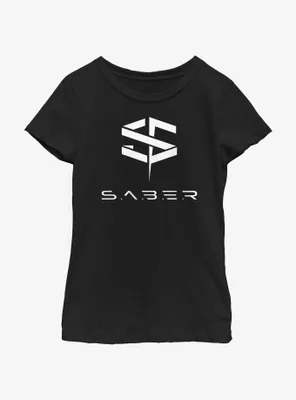 Marvel The Marvels Saber Logo Youth Girls T-Shirt