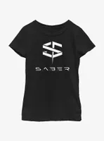 Marvel The Marvels Saber Logo Youth Girls T-Shirt