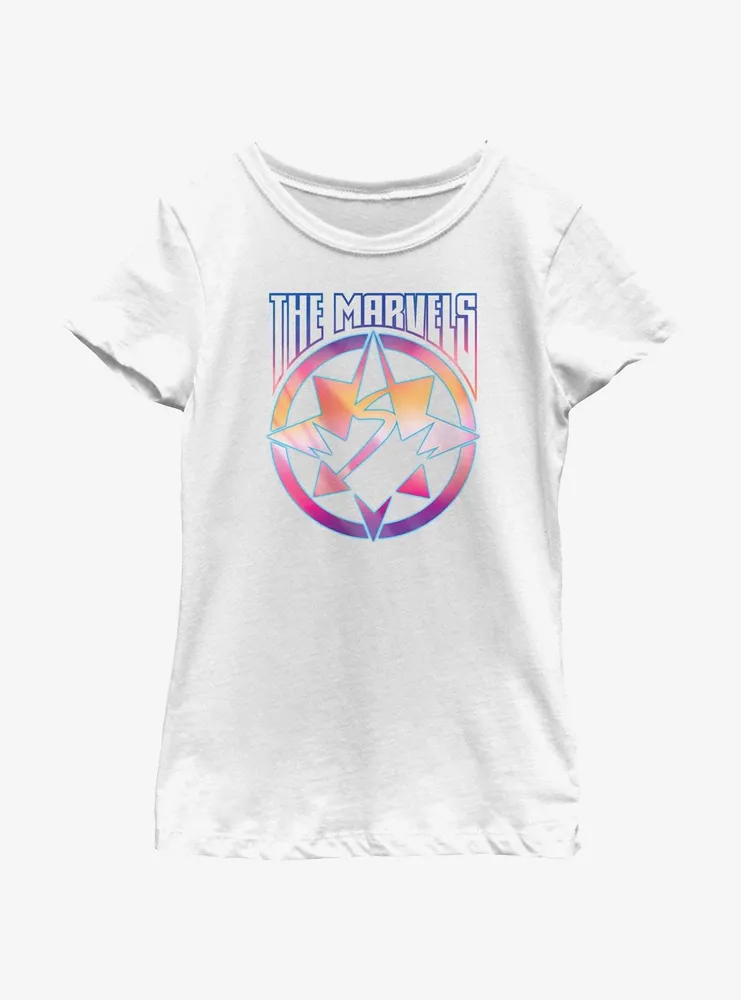 Marvel The Marvels Pastel Crest Youth Girls T-Shirt