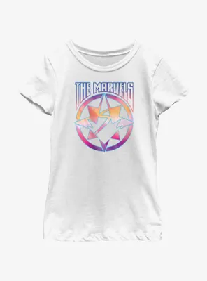 Marvel The Marvels Pastel Crest Youth Girls T-Shirt