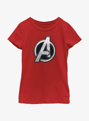 Marvel The Marvels Avengers Logo Youth Girls T-Shirt