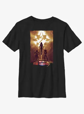 Marvel The Marvels Rising Heroes Poster Youth T-Shirt