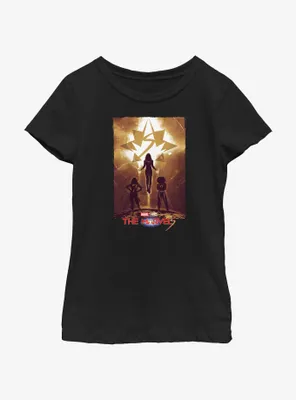 Marvel The Marvels Rising Heroes Poster Youth Girls T-Shirt