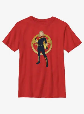 Marvel The Marvels Captain Silhouette Youth T-Shirt