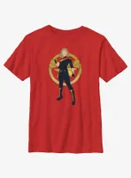 Marvel The Marvels Captain Silhouette Youth T-Shirt