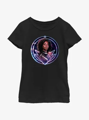 Marvel The Marvels Photon Galaxy Badge Youth Girls T-Shirt