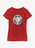 Marvel The Marvels Captain Logo Youth Girls T-Shirt