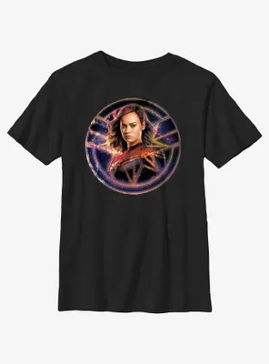 Marvel The Marvels Captain Galaxy Badge Youth T-Shirt