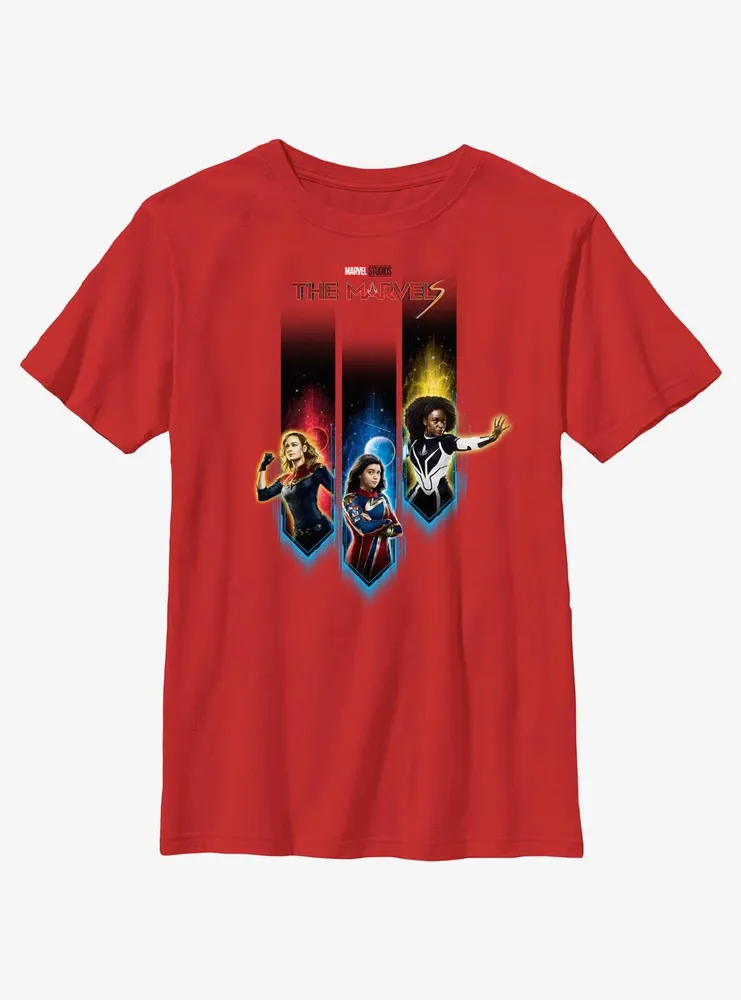Marvel The Marvels Interplanetary Heroes Youth T-Shirt