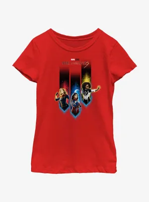 Marvel The Marvels Interplanetary Heroes Youth Girls T-Shirt