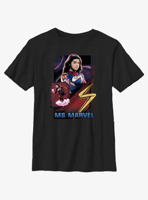 Marvel The Marvels Ms. Badge Youth T-Shirt